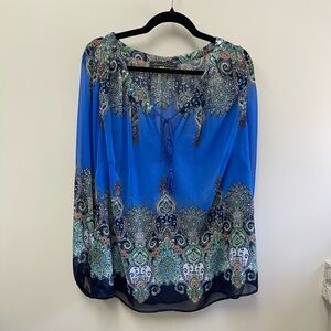 Rose & Olive Multicolor Paisley Blouse